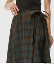 格紋綁帶裙