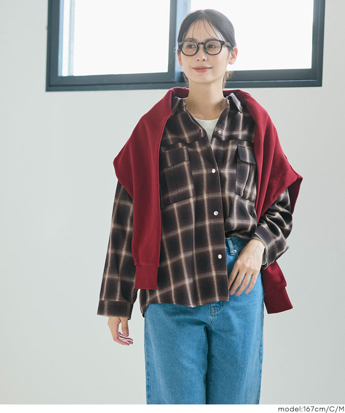 限時優惠★格紋壓釦襯衫