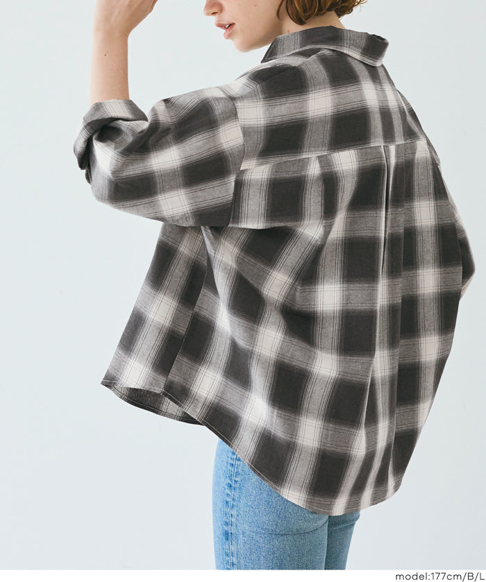 限時優惠★格紋壓釦襯衫