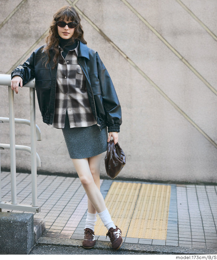 限時優惠★格紋壓釦襯衫