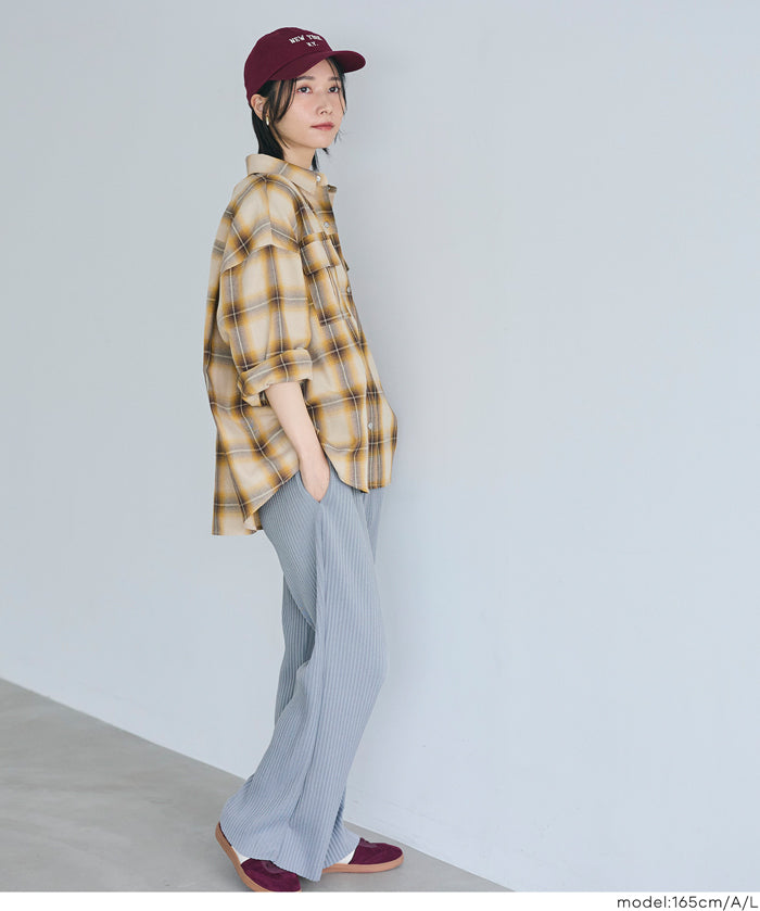 限時優惠★格紋壓釦襯衫