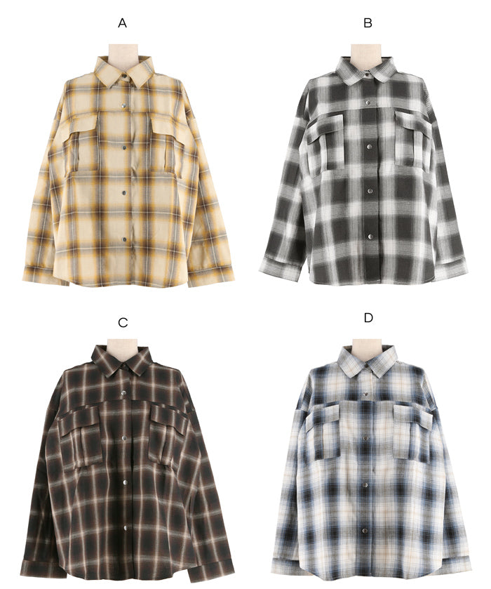 限時優惠★格紋壓釦襯衫