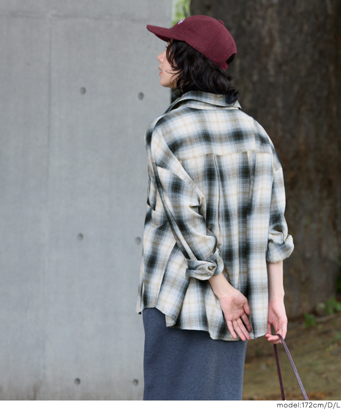 限時優惠★格紋壓釦襯衫