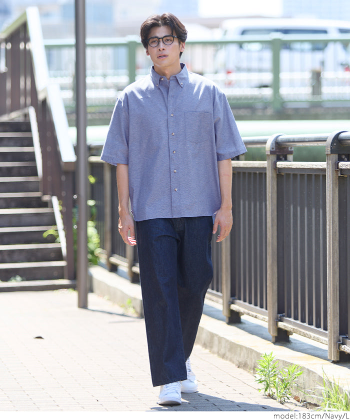 牛津布短袖襯衫