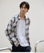 馬德拉斯格紋長袖襯衫