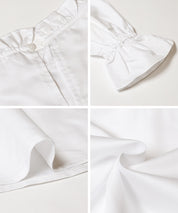 立領荷葉邊襯衫