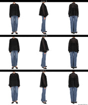 透膚抽皺A字襯衫