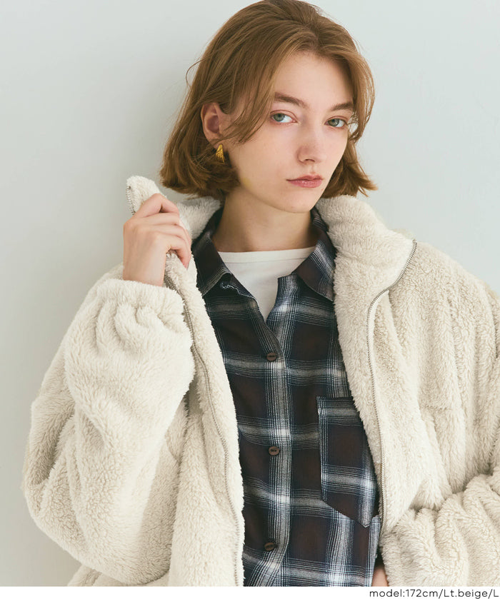 搖粒絨拉鍊外套