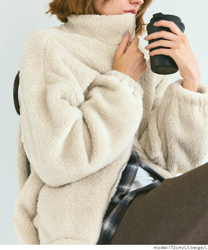 搖粒絨拉鍊外套