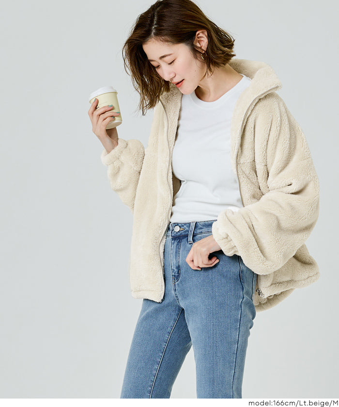 搖粒絨拉鍊外套