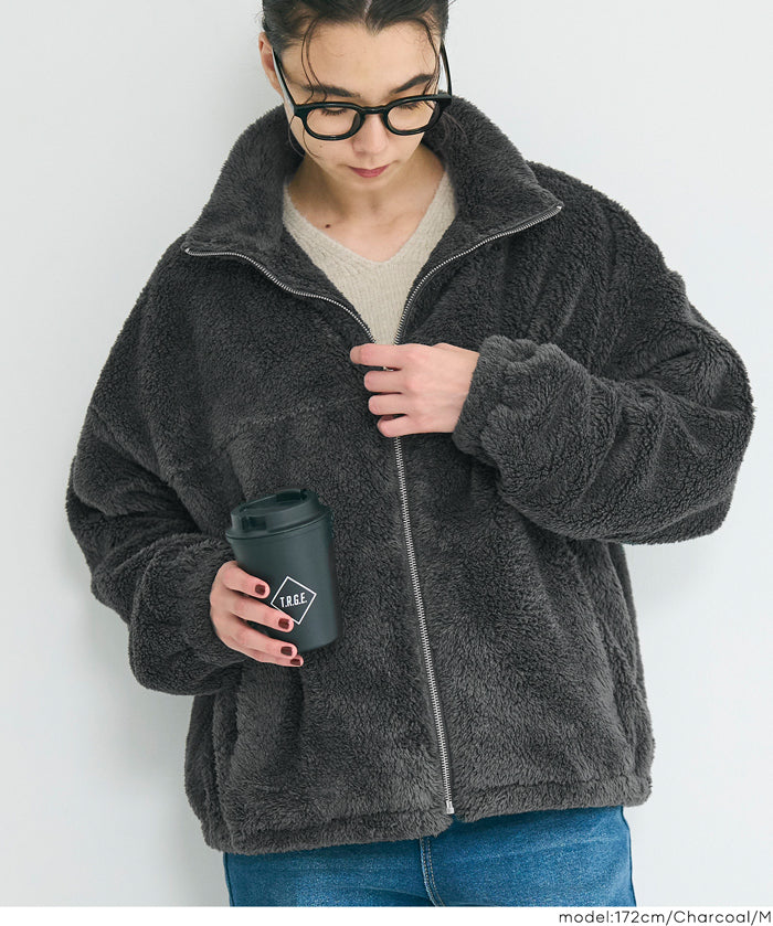 搖粒絨拉鍊外套