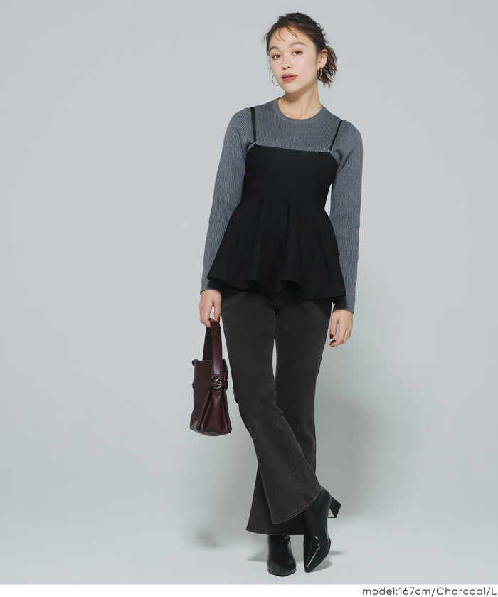 【DAILY WARM】內刷毛牛仔喇叭褲