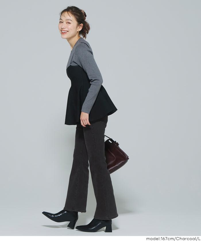 【DAILY WARM】內刷毛牛仔喇叭褲