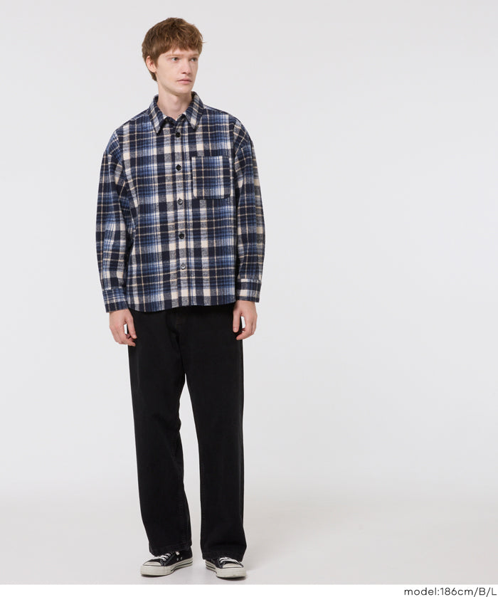 厚磅法蘭絨格紋襯衫