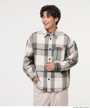 厚磅法蘭絨格紋襯衫