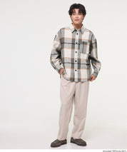 厚磅法蘭絨格紋襯衫