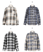 厚磅法蘭絨格紋襯衫