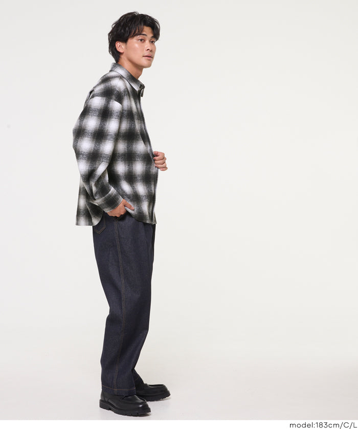 厚磅法蘭絨格紋襯衫