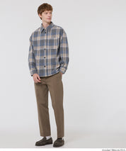 厚磅法蘭絨格紋襯衫