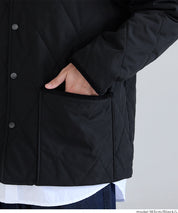 可水洗鋪棉菱格外套