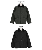 可水洗鋪棉菱格外套