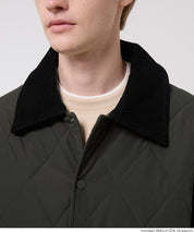 可水洗鋪棉菱格外套