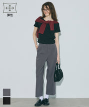 彈性九分長西裝褲