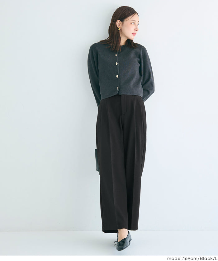 【DAILY WARM】內刷毛寬版西裝褲