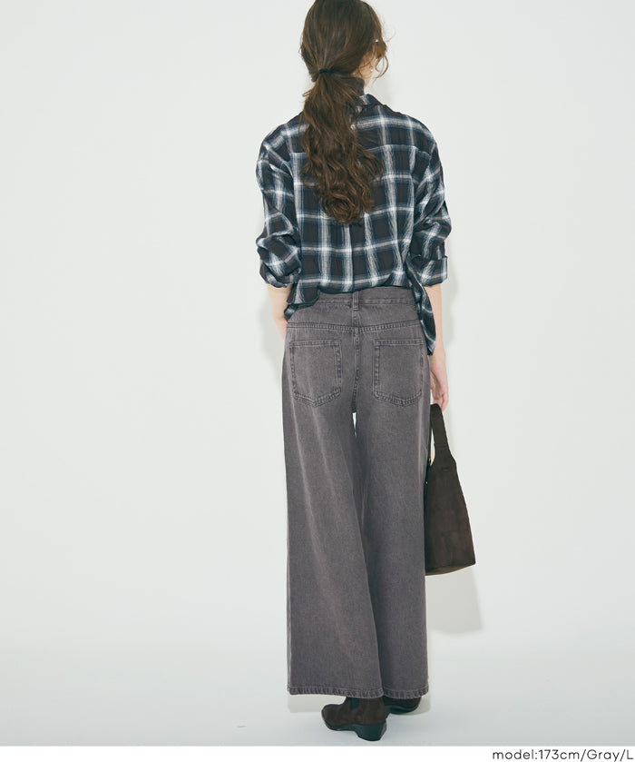 低腰寬版牛仔褲