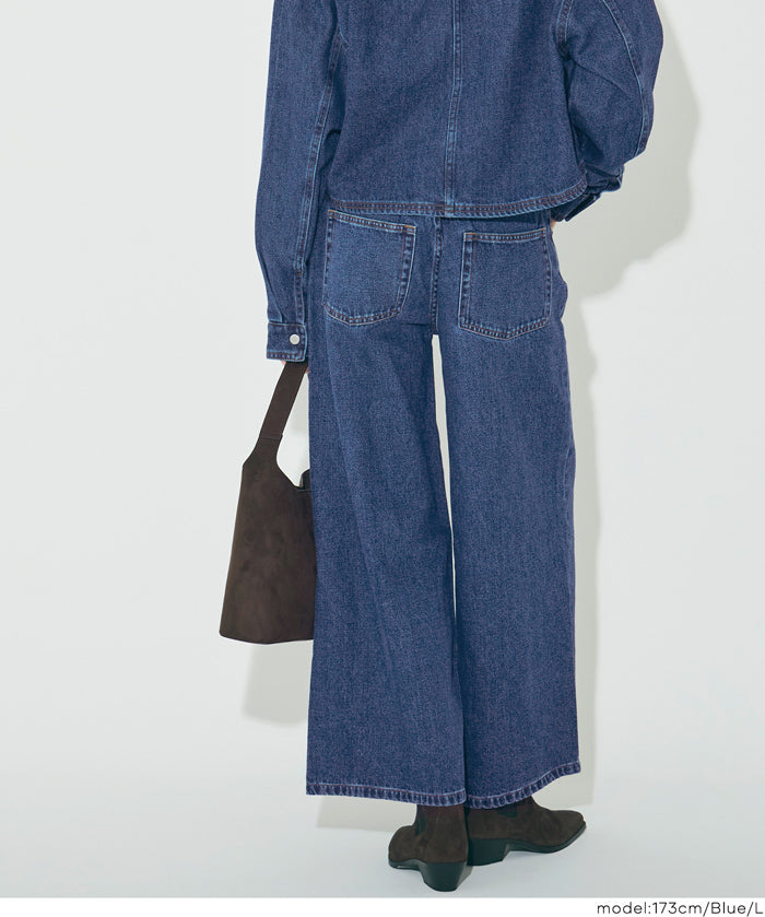 低腰寬版牛仔褲