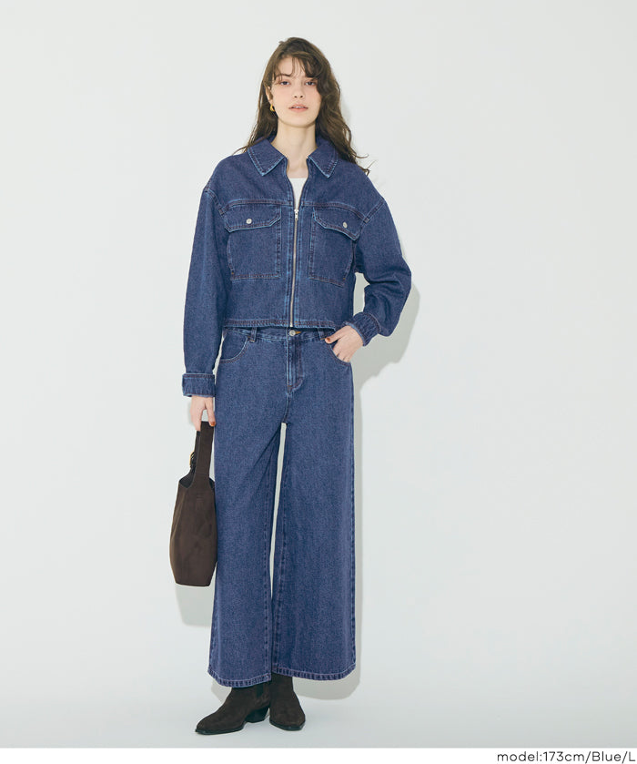 低腰寬版牛仔褲