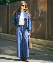 低腰寬版牛仔褲