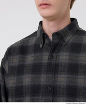 限時優惠★法蘭絨格紋長袖襯衫