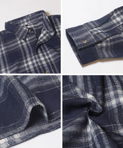 限時優惠★法蘭絨格紋長袖襯衫