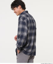 限時優惠★法蘭絨格紋長袖襯衫