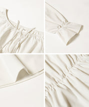 2way 一字領收腰襯衫