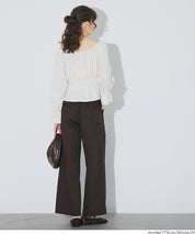 2way 一字領收腰襯衫