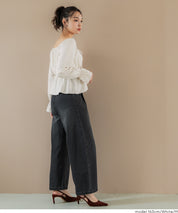 2way 一字領收腰襯衫