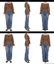 2way 一字領收腰襯衫