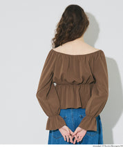 2way 一字領收腰襯衫