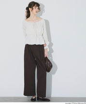 2way 一字領收腰襯衫