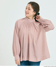 立領後綁帶緞面襯衫