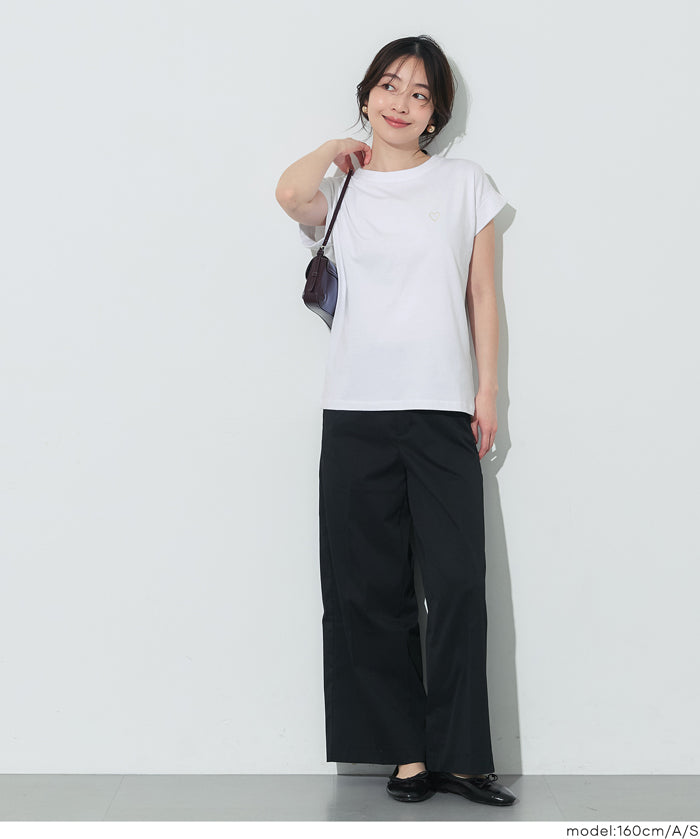 法式袖刺繡T恤