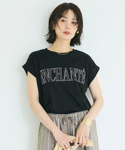 刺繡LOGO法式袖T恤