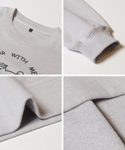 重磅內刷毛小熊印花大學T