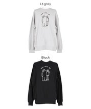 重磅內刷毛小熊印花大學T