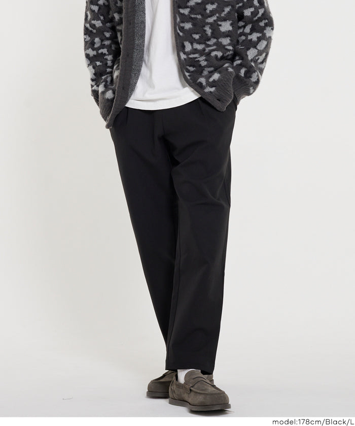 人字紋彈力輕鬆錐形褲