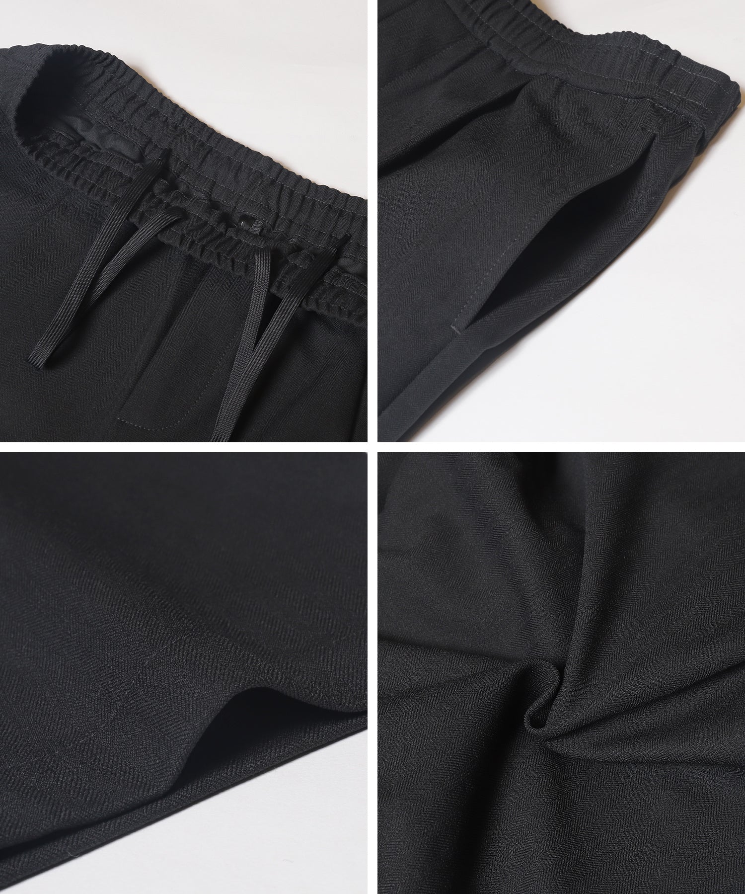 人字紋彈力輕鬆錐形褲