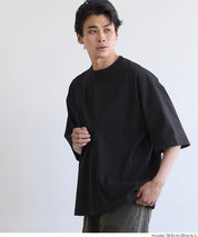 重磅棉拼接寬鬆T恤