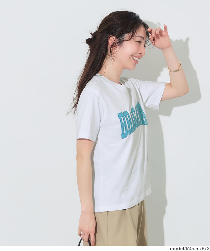 立體刺繡LOGO圓領T恤